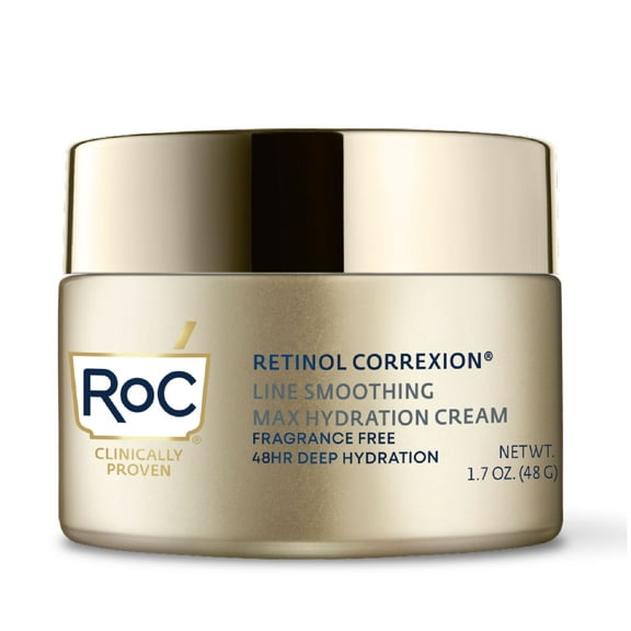 RoC Retinol Correxion Anti-Aging Retinol Cream with Hyaluronic Acid, Fragrance-Free 1.7 oz