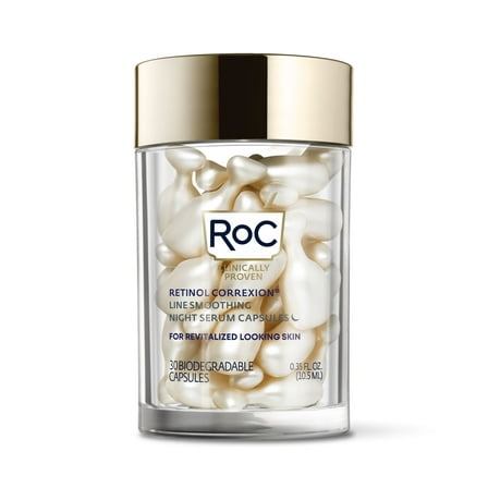 RoC Retinol Correxion Capsules, Anti-Aging Night Serum, Anti-Wrinkle Treatment, 30 Ct