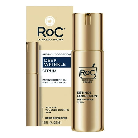 RoC Retinol Correxion Deep Wrinkle Serum, Paraben-Free, 1 fl oz