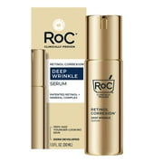 RoC Retinol Correxion Deep Wrinkle Serum with Patented Clinical Retinol, Anti-Aging Face & Neck Serum Paraben-Free, 1 fl oz