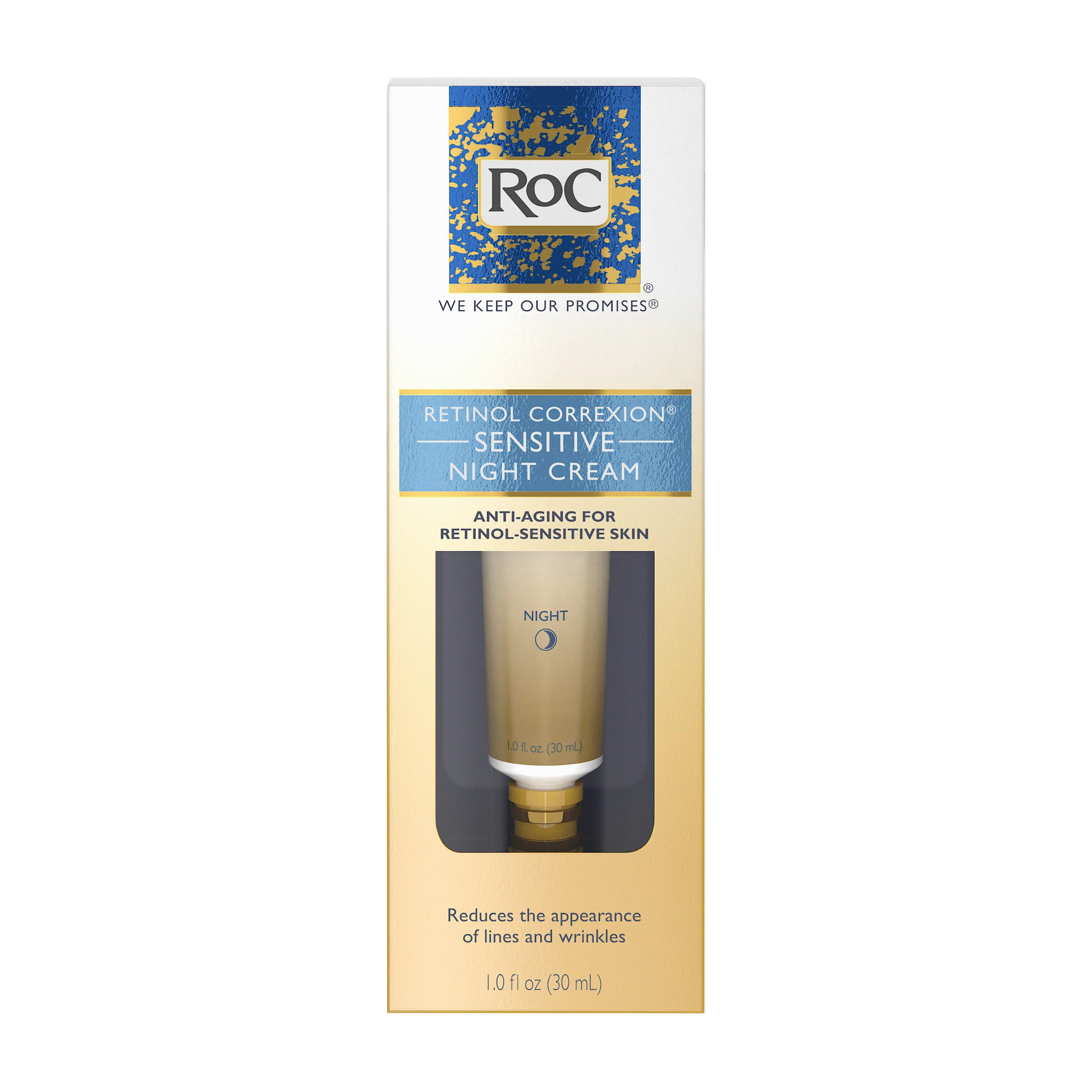 RoC Retinol Correxion Sensitive Night Cream, 1 oz - image 1 of 9