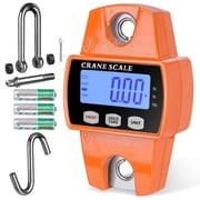 RoMech 660 lb Digital Hanging Scale, 300kg Mini Crane Scale with Hooks, Orange