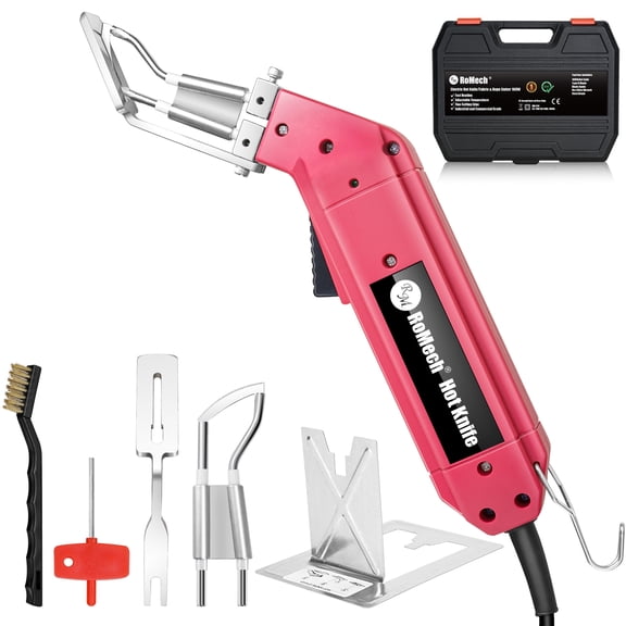 RoMech Electric Rope Cutter - Hot Knife Thermal Blade for Braid Fabric Webbing Belting Ribbon- Bench Mount Cutting Tool Kit Heal Sealer (30W, RM-016)