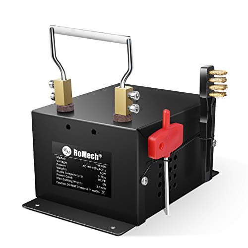 RoMech Electric Rope Cutter - Hot Knife Thermal Blade for Braid Fabric Webbing Belting Ribbon- Bench Mount Cutting Tool Kit - Heal Sealer (60W, RM-026)