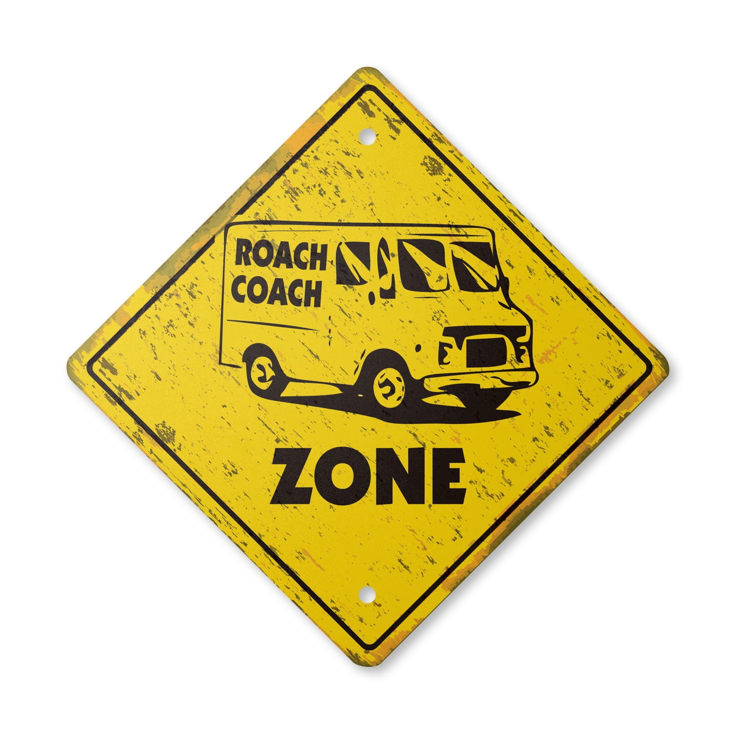 Roach Coach Vintage Crossing Sign Zone Xing | Indoor/Outdoor Plastic ...
