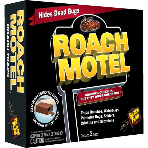 Black Flag Roach Motel Insect Trap, Kills Roaches and Other Bugs, 2 Traps