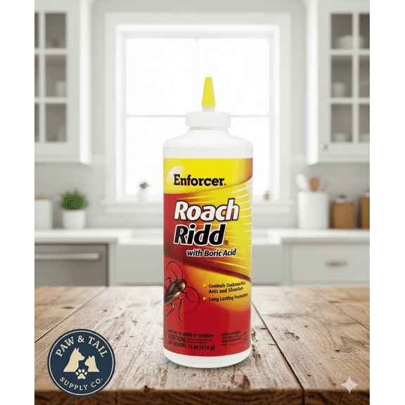 Enforcer Roach Ridd with Boric Acid 16 oz Roach Ant Silverfish Killer Powder