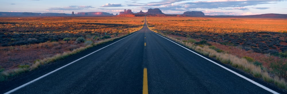 Road AZ Canvas Art - Panoramic Images (27 x 9)
