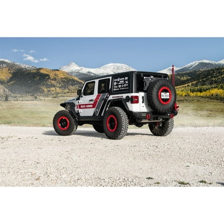 Road Armor 18-20 Jeep Wrangler JL Stealth Front Fender Flare w/Switchback LED DRL - Tex Blk - 518AFF0B Fits select: 2021 JEEP WRANGLER UNLIMITED SPORT, 2022 JEEP GLADIATOR