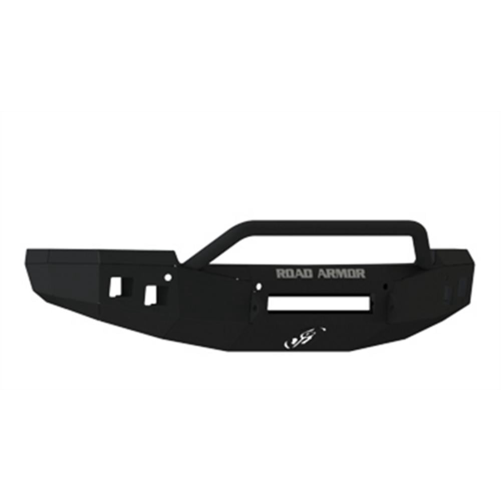 Road Armor Front Stealth Bumper with Pre-Runner Square Light Port in Satin Black (Black) - 314R4B-NW Fits select: 2014 CHEVROLET SILVERADO