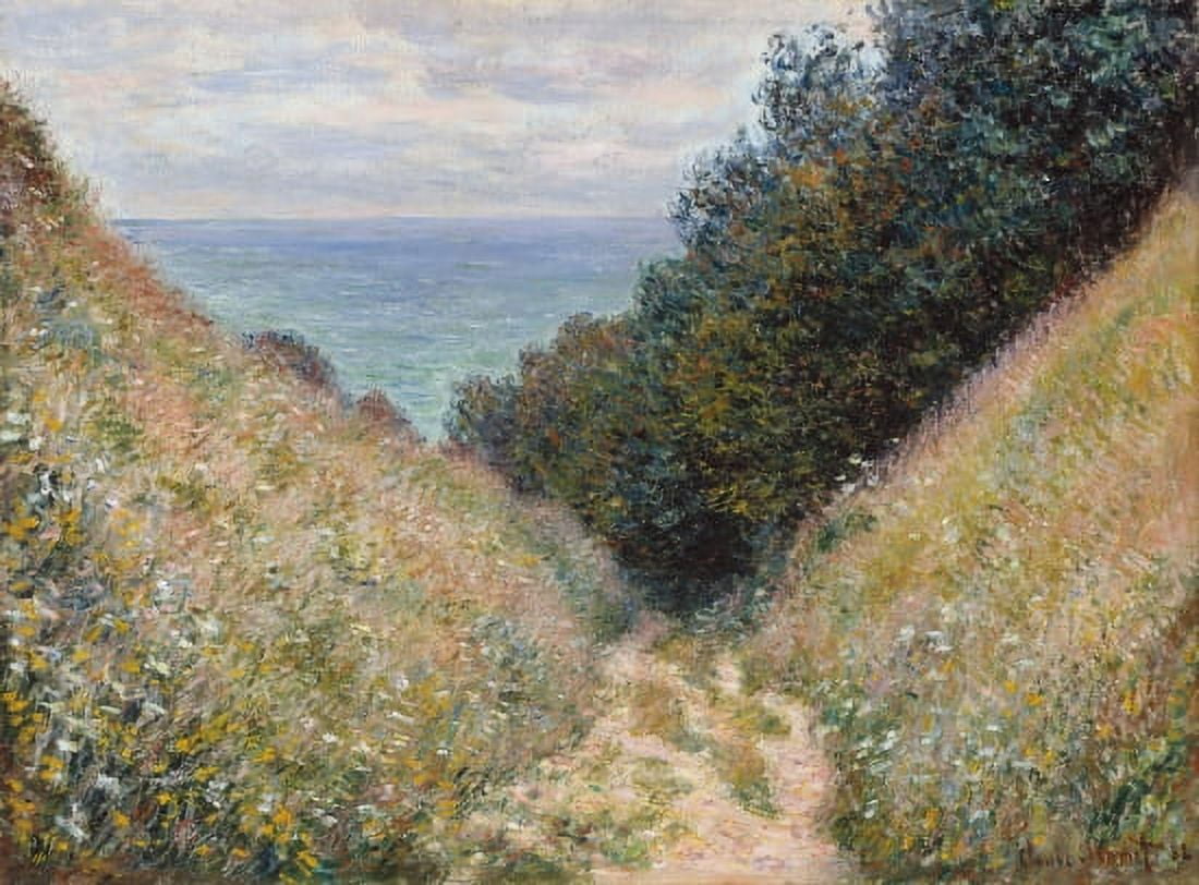 Road At La Cav E Pourville Canvas Art - Claude Monet (24 x 36)