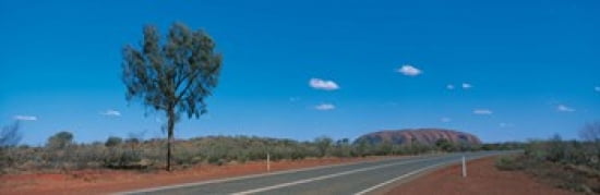 Road Ayers Rock Uluru-Kata Tjuta National Park Australia Canvas Art - Panoramic Images (36 x 12)