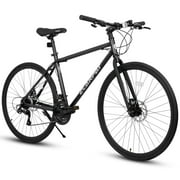 Road Bike 700C, 21 Speed Racing Bike, Disc Brakes, Carbon Steel Frame, City Commuting Road Bicycle for Men Women