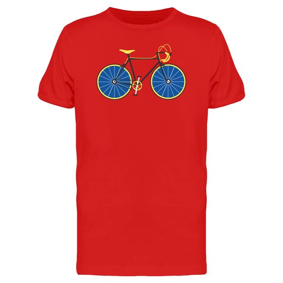 Road Bike Blue Wheels T-Shirt Men -Image by Shutterstock, Male Medium