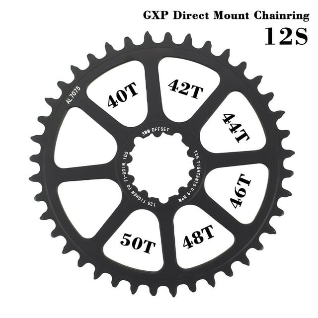 Road Bike Chainring 3Mm Offset 12 Speed Wide And Narrow Tooth For Gxp 48T
