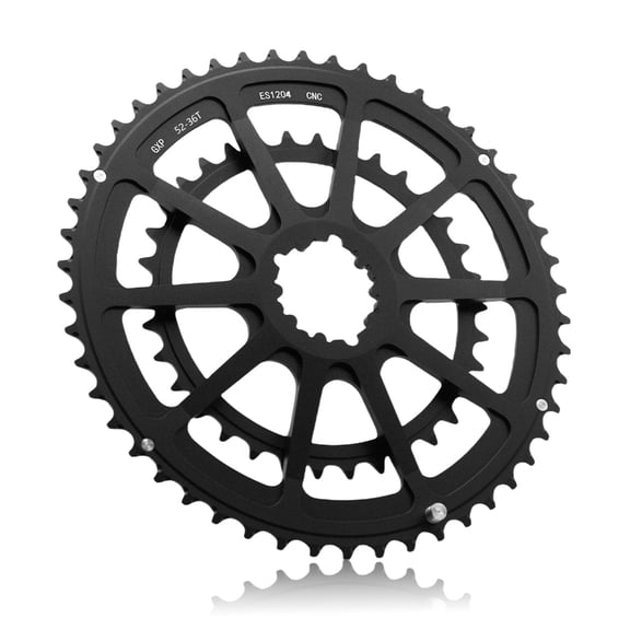Road Bike Double Chainring Replacements Suitable for 8/9/10/11/12 Speed Light Weight Metal Bike Chainring Set