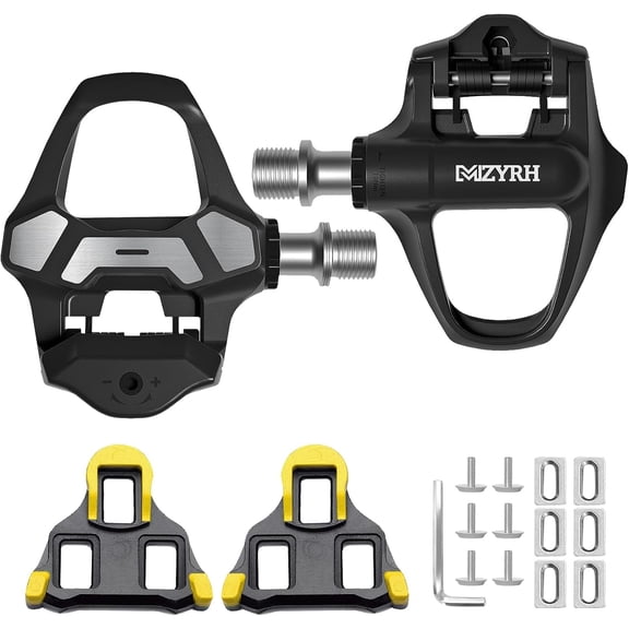 Road Bike Pedals,9/16" Lightweight Nylon Clipless Pedals with Cleats Set Compatible with SPD-SL System