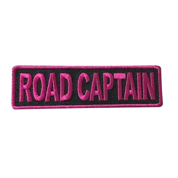 Road Captain Iron-On Biker Patch 3.25 x 1 Inch Embroidered Cosplay Novelty DIY