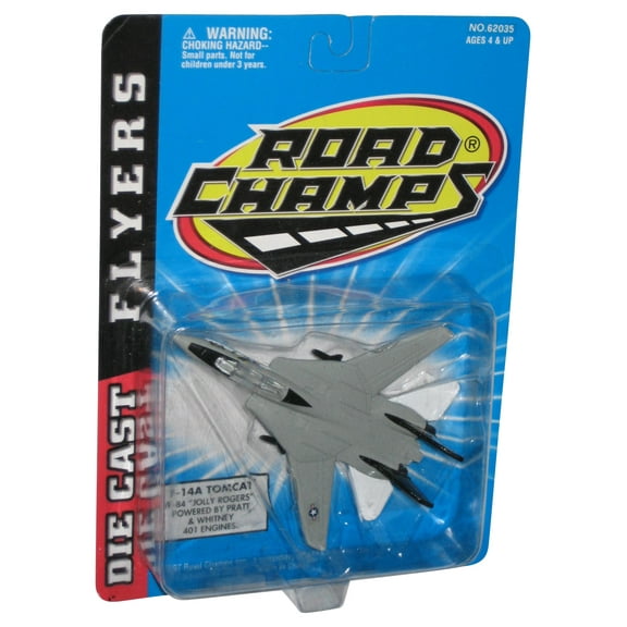 Road Champs Die-Cast Flyers (1997) Jakks Pacific F-14A Tomcat VF-84 Jolly Rogers Toy Plane