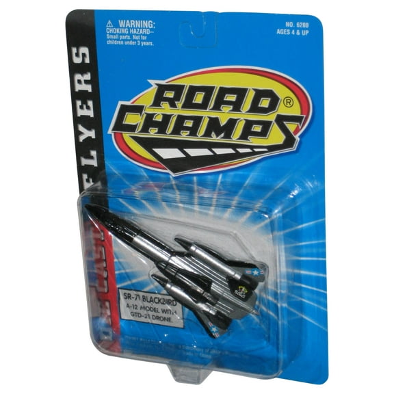Road Champs Die-Cast Flyers (1997) Jakks Pacific SR-71 Blackbird A-12 Model Toy Plane w/ GTD-21 Drone