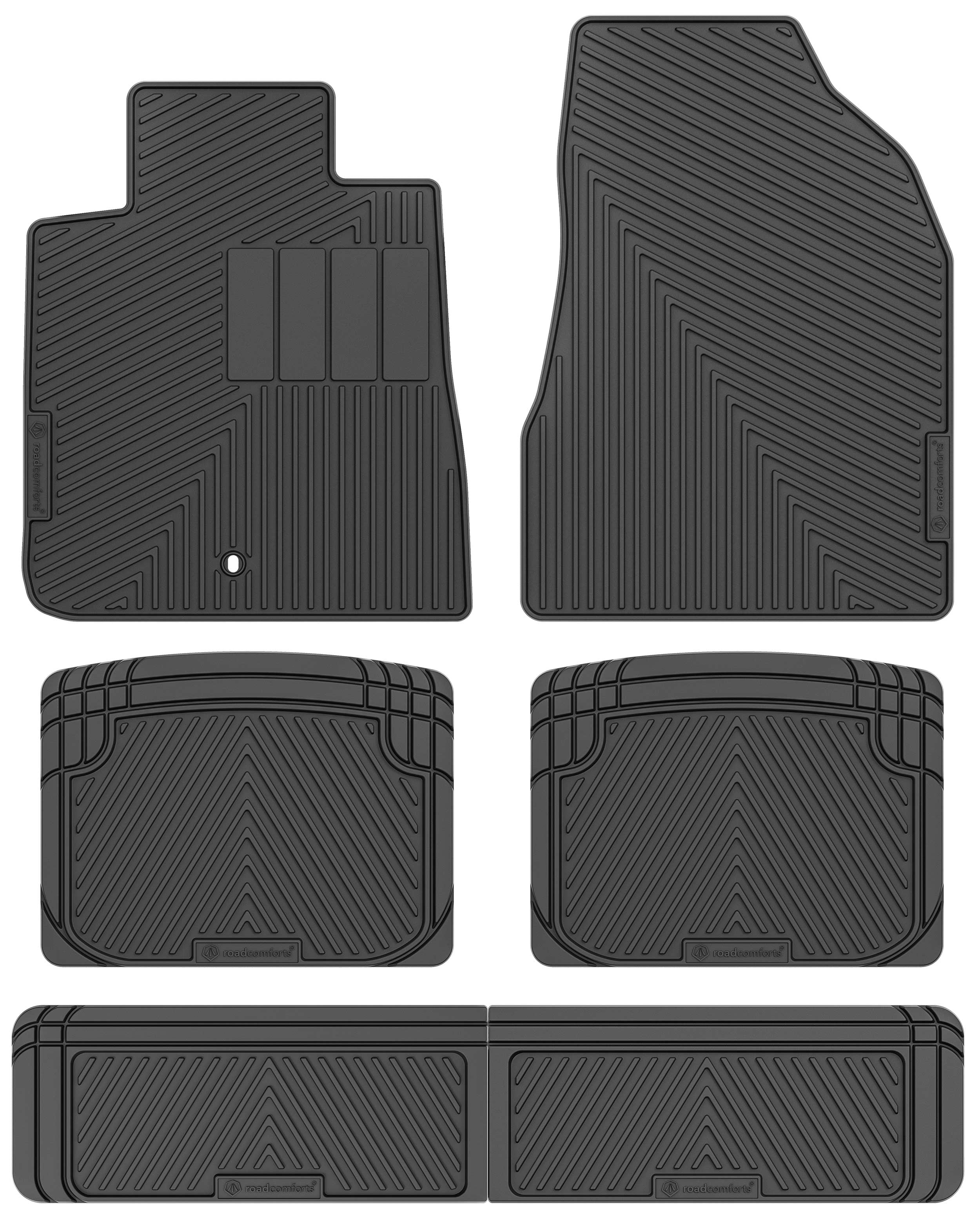 Road Comforts 3 Rows Set Custom Fit Floor Mat Fits select: 2009-2017 CHEVROLET TRAVERSE, 2007-2016 GMC ACADIA