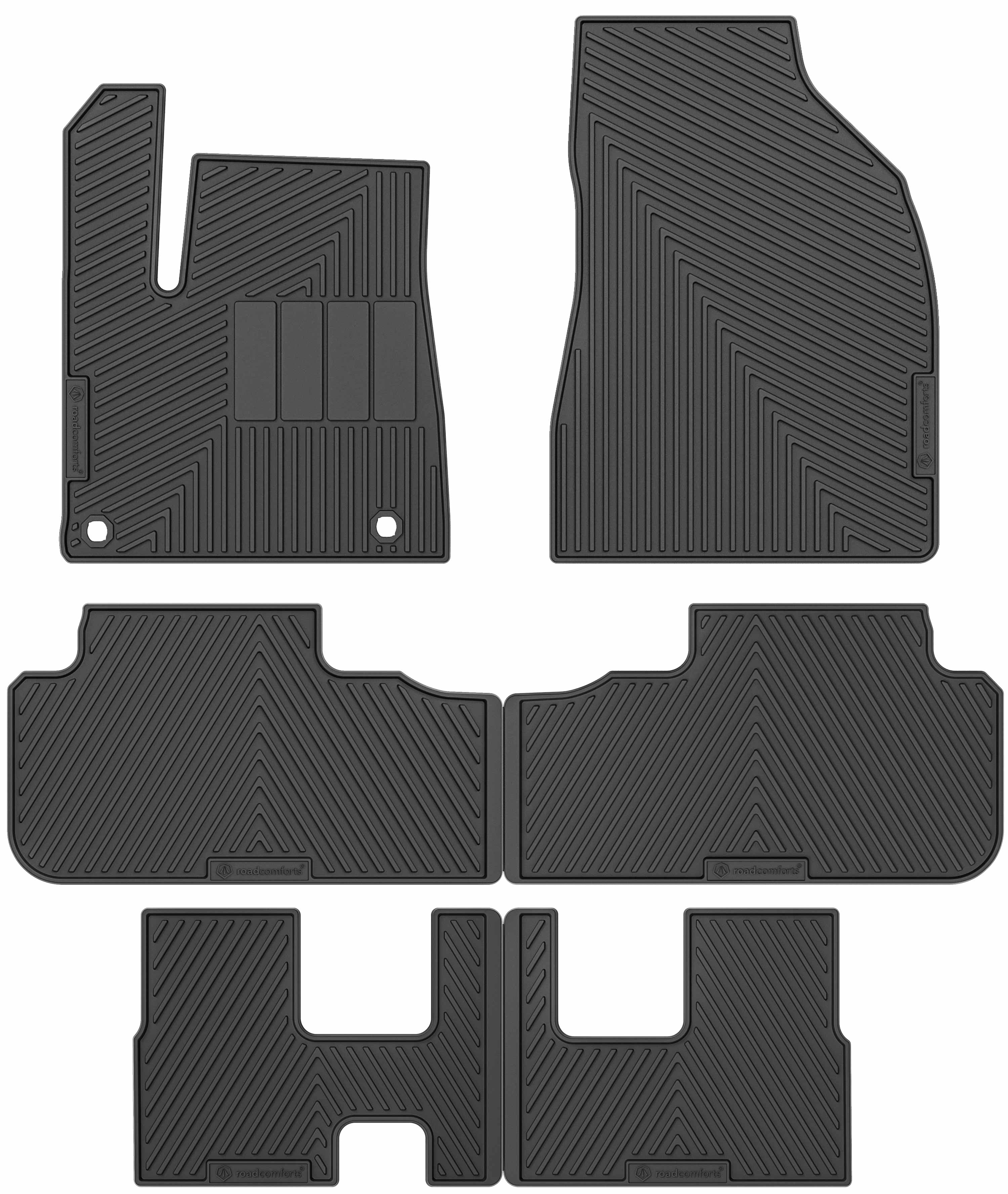 Road Comforts 3 Rows Set Custom Fit Floor Mat Fits select: 2014-2019 TOYOTA HIGHLANDER