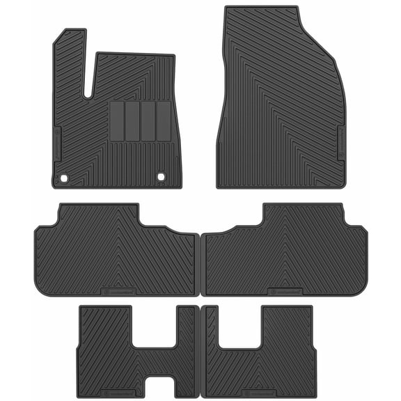 Road Comforts 3 Rows Set Custom Fit Floor Mat Fits select: 2014-2019 TOYOTA HIGHLANDER