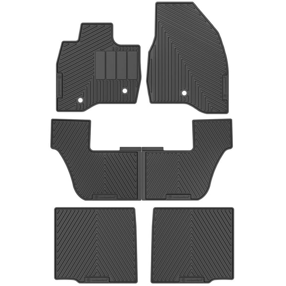 Road Comforts 3 Rows Set Custom Fit Floor Mat Fits select: 2017-2019 FORD EXPLORER