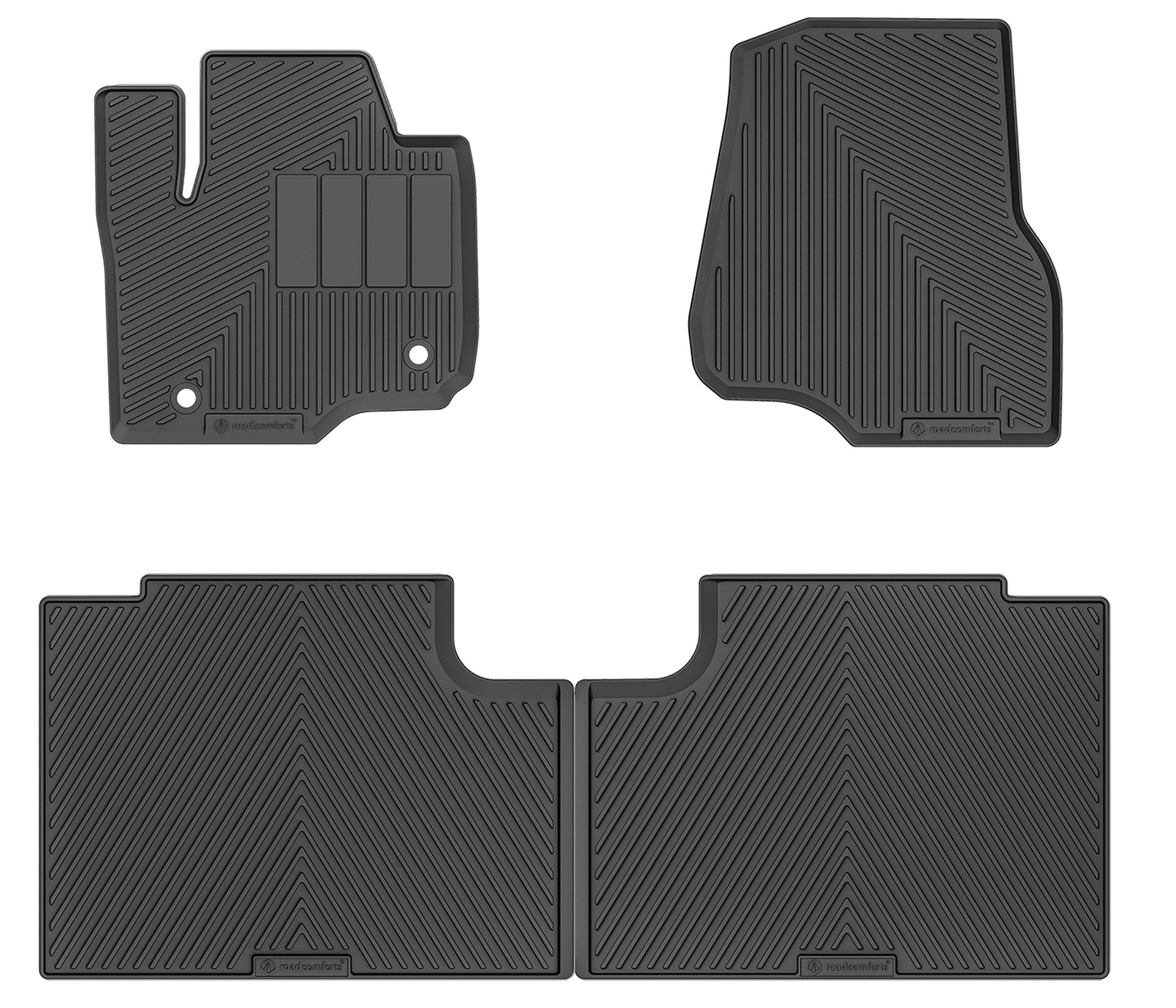 Road Comforts 4 Piece Set Large Custom Fit Floor Mat Fits select: 2017-2021 FORD F250, 2017-2021 FORD F350
