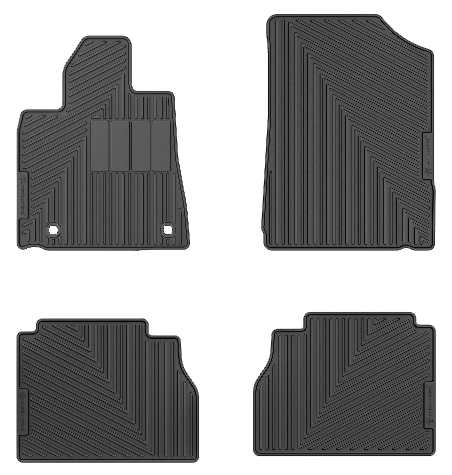 Road Comforts 4 Piece Set Standard Custom Fit Floor Mat Fits select: 2012-2021 TOYOTA TUNDRA, 2012-2021 TOYOTA SEQUOIA