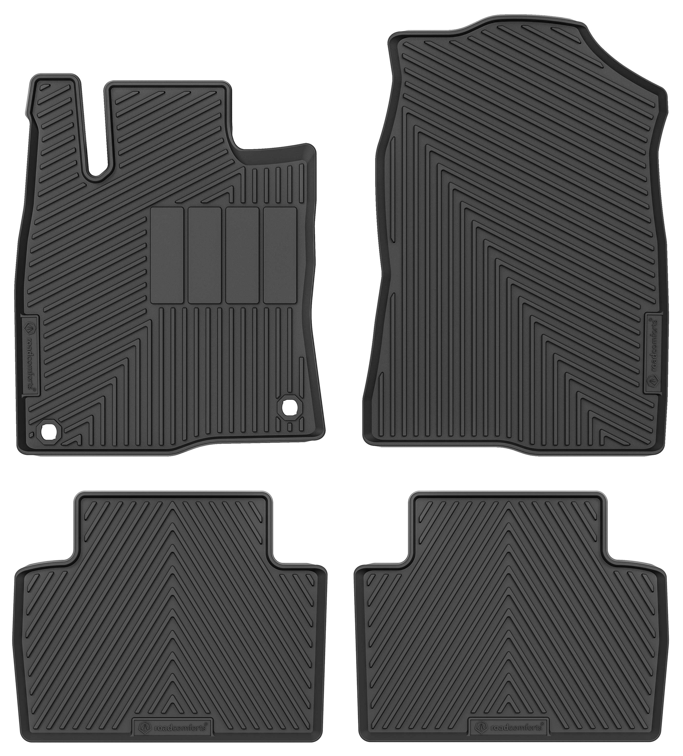 Road Comforts 4 Piece Set Standard Custom Fit Floor Mat Fits select: 2016-2021 HONDA CIVIC