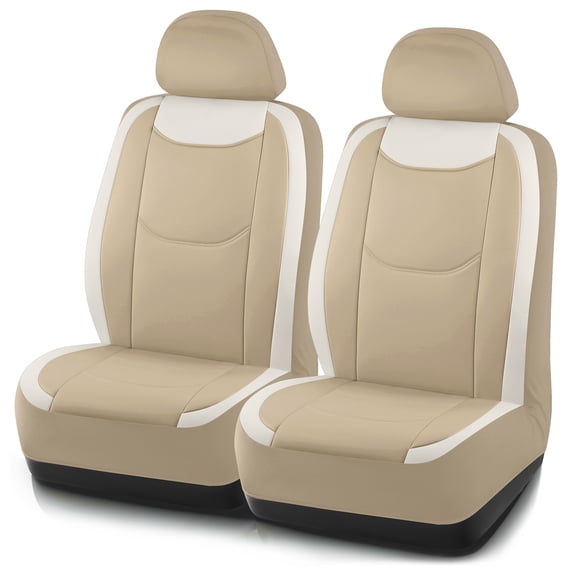 Road Comforts Leather Mesh Women's Fashion Car Seat Covers,Stylish,Comfortable,Universal Fit for Cars, Trucks and SUVs Beige