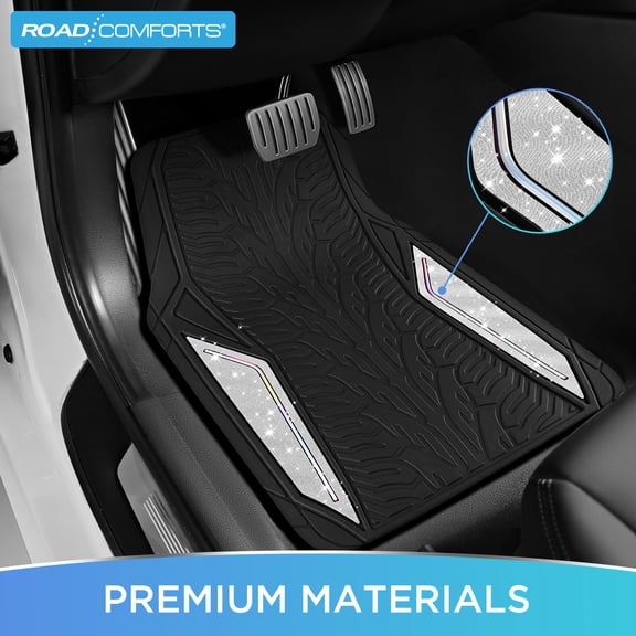 Road Comforts Hyper Pillar Car Floor Mat - All-Weather, Universal Fit for Most Cars Beige Hot Sliver