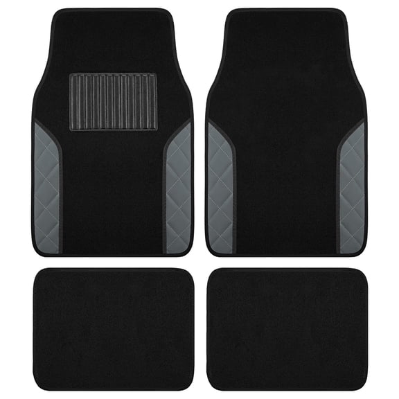 Road Comforts Hyper Pillar Car Floor Mat - All-Weather, Universal Fit for Most Cars Grey