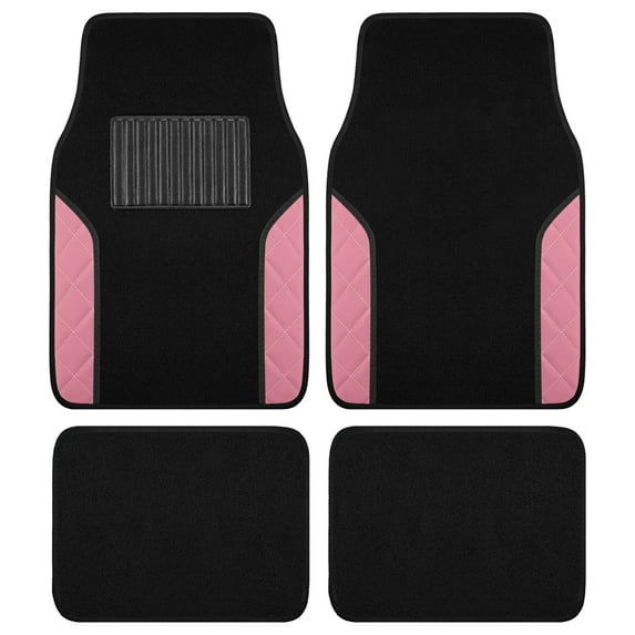 Road Comforts Hyper Pillar Car Floor Mat - All-Weather, Universal Fit for Most Cars Pink