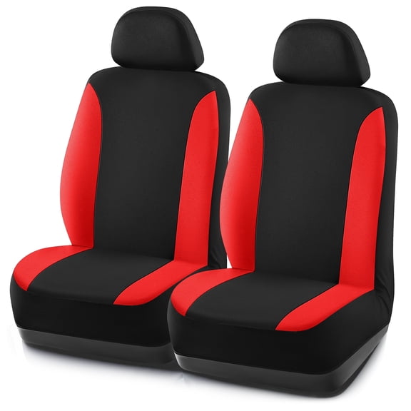 Road Comforts PolyPro Car Seat Covers– Front Seat Covers, Easy to Install, Universal Fit for Trucks Van SUV - Red