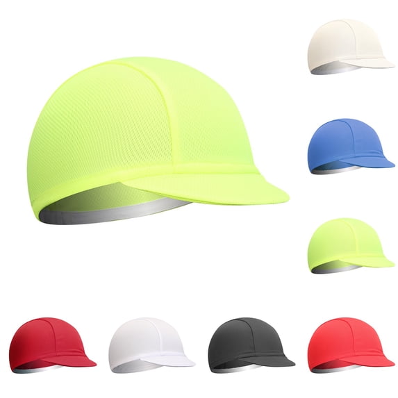 Road Cycling Cap, Breathable Lightweight Running Hat, Unisex Moisture Wicking Solid Color Cap, Outdoor Sports Cap for Cycling, Mountain Biking, Hiking and Jogging-Black