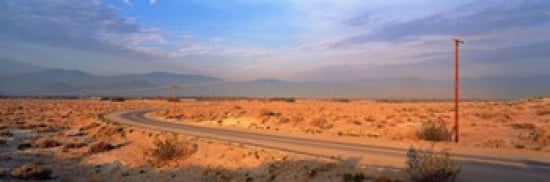 Road Desert Springs CA Canvas Art - Panoramic Images (36 x 12)