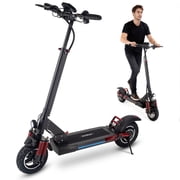 Electric Scooter for Adults, 800W Motor,10" Off-Road Tires, Dual Shocks, 22MPH and 34 Miles Long Range, Adjustable Handlebar Height, Off Road Foldable Electric Scooter for Teens