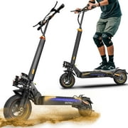 Off Road Electric Scooter for Adult, 11 All Terrain Tire Folding E-Scooter, 1200W Motor 31Mph & 31Miles Max, 48V 15AH with Dual Suspension & Side Light