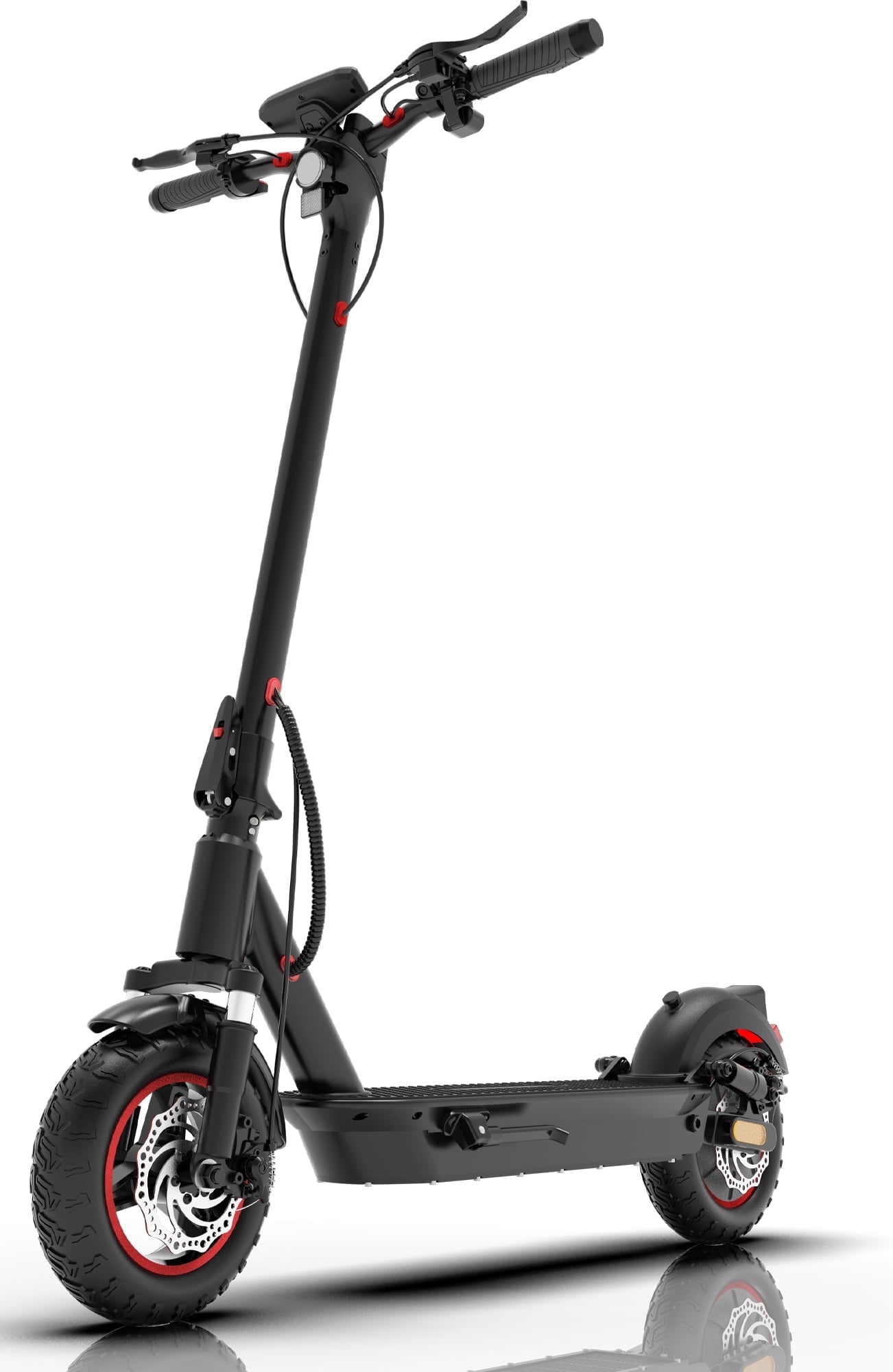 Off Road Electric Scooter for Adult, 48V 13AH Folding E-Scooters, 800W Motor up to 25Mph & 28Miles Range,10" All Terrain Tire Scooter with Dual Suspension & Turn Signal Light