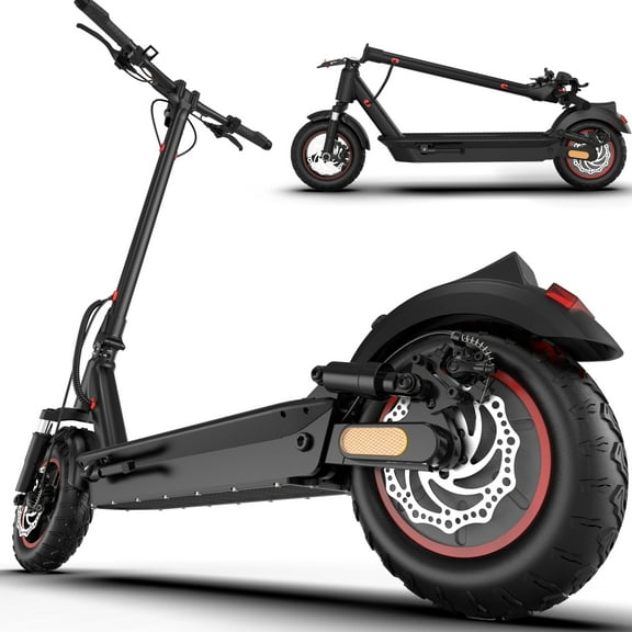Off Road Electric Scooter for Adult, 48V 13AH Folding E-Scooters, 800W Motor up to 25Mph & 28Miles Range,10" All Terrain Tire Scooter with Dual Suspension & Turn Signal Light