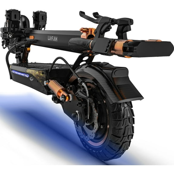 Off Road Electric Scooter for Adult, 48V 15AH Folding E-Scooter Up to 31Mph & 31Miles, 1200W Motor, 11" All Terrain Tire with Dual Suspension & Side Light