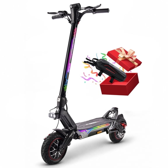 Off Road Electric Scooter for Adults - 2000W Motor, 39 MPH Max Speed, 50 Miles Long Range, 10" Tubeless Tires, Dual Suspension, Works with Apple Find My/Find My Device