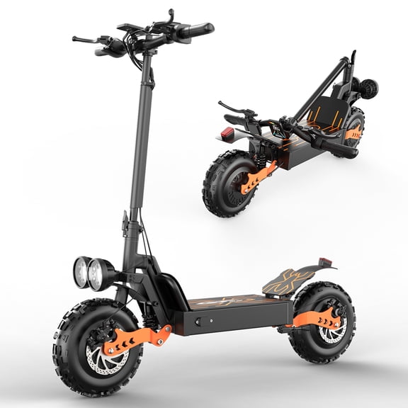 Off Road Electric Scooter for Adults, 3000W Dual Motors, Up to 35 MPH & 70 Miles Range, 48V 20Ah Battery, 11" All-Terrain Tires, NFC Unlock, Foldable Fast E-Scooter, Dual Suspension