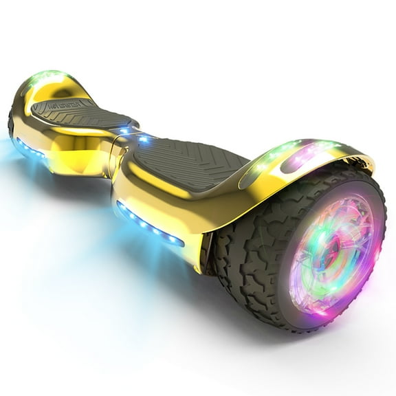 Off Road Electric Scooter with LED Lights & 400W Motor, Tcdjtc Self-Balance Scooter for Kids, Electric Scooter with Bluetooth Speakers, Kids Scooter with 9MPH Max Speed, All Terrain Scooter