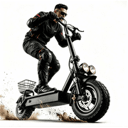 Off Road Electric Scooter,Peak 1200W 45Mile Long Range 25Mph 3Speed, Dual & Seat Suspension All Terrain Tire Ride Heavy Duty Foldable Scooter with Seat UL2272