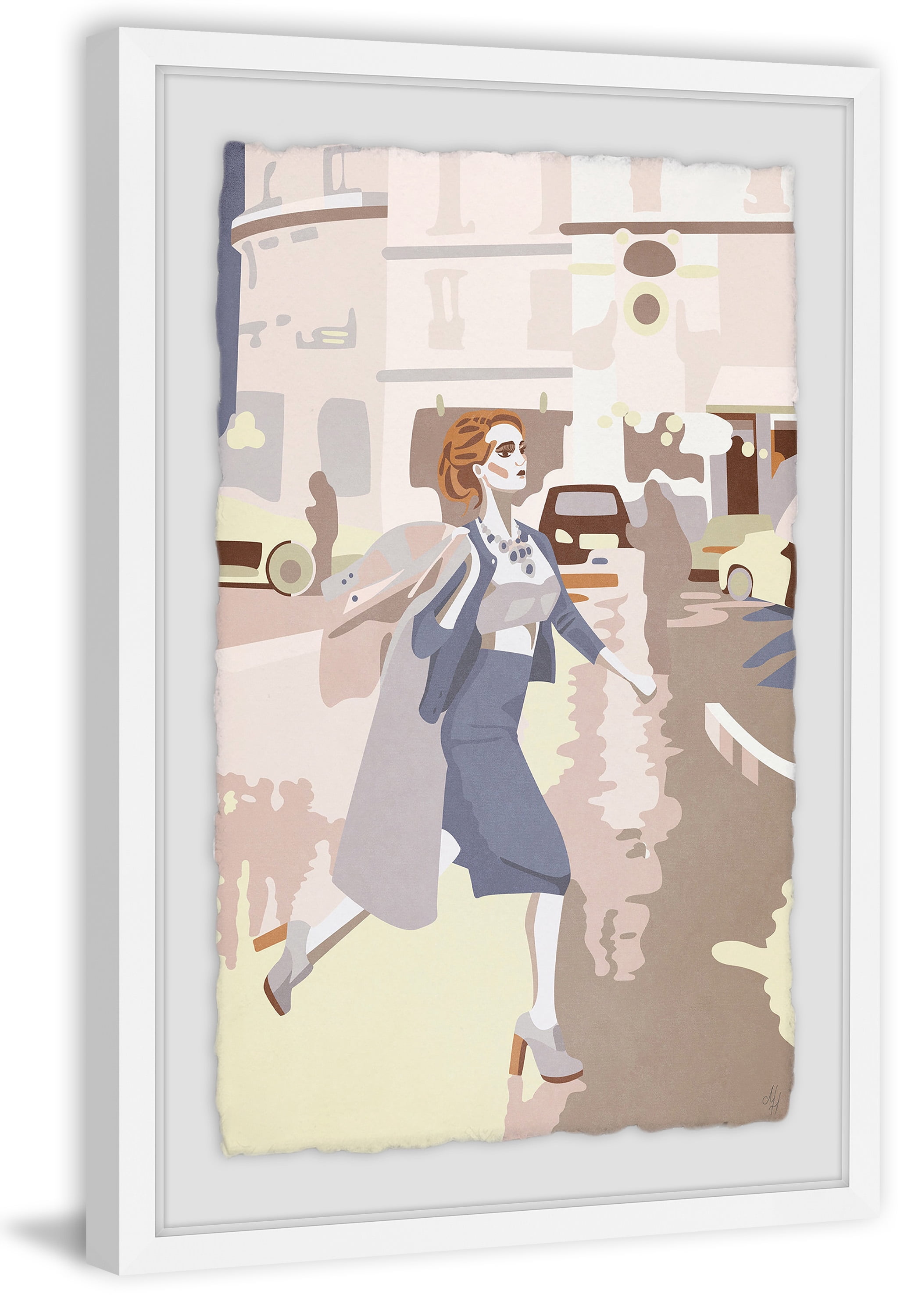 Road Fashion Framed Painting Print