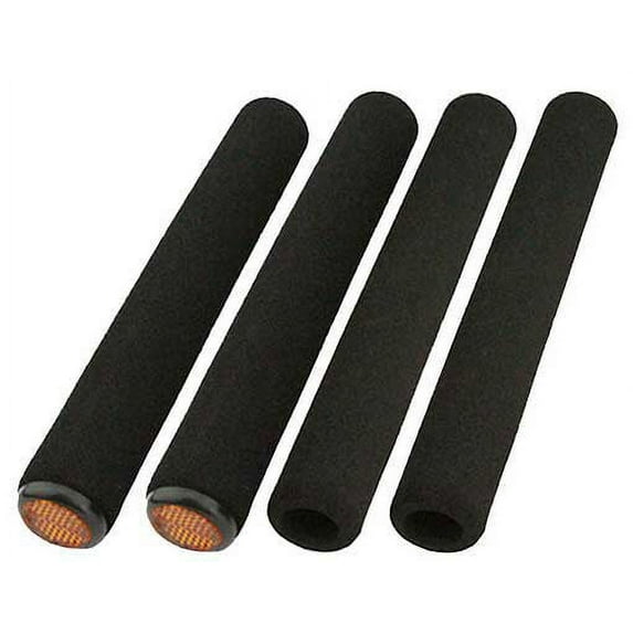 Road Foam Grips 4-Piece Set Black. Bike grips, bicycle grips, lowrider grips, beach cruiser grips, mountain bike grips