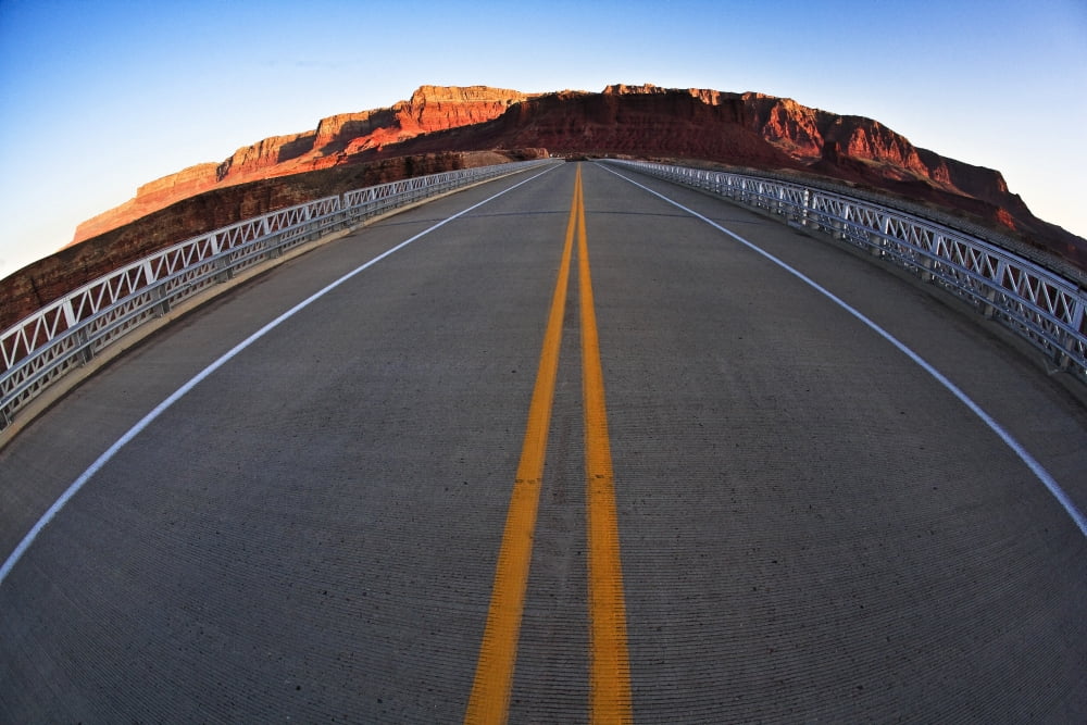 Road In The Grand Canyon Arizona Usa Canvas Art - Richard Wear Design Pics (17 x 11)